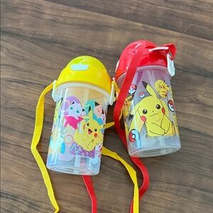 Kids Pokémon Water Bottle Set - Red and Yellow